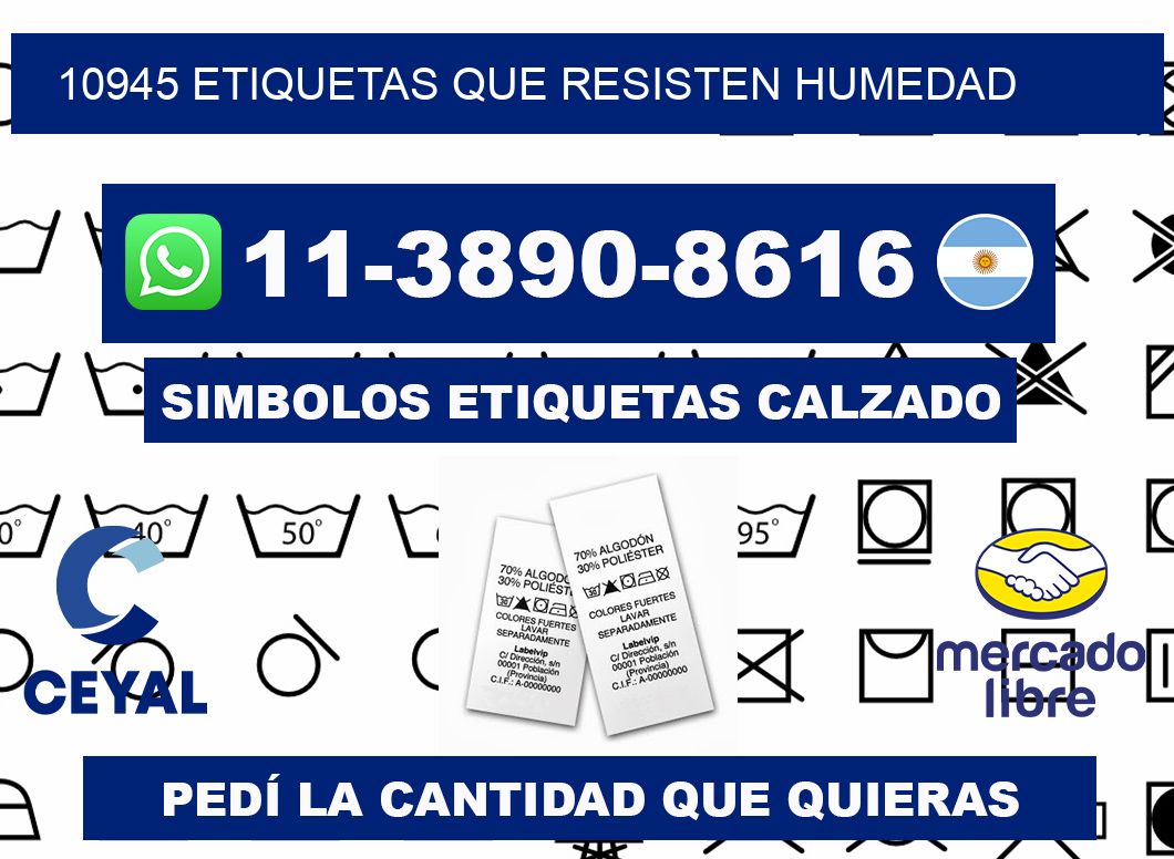 10945 etiquetas que resisten humedad