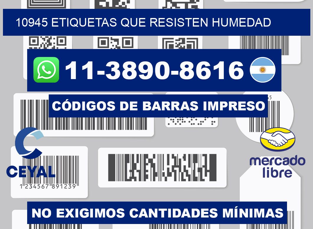 10945 etiquetas que resisten humedad