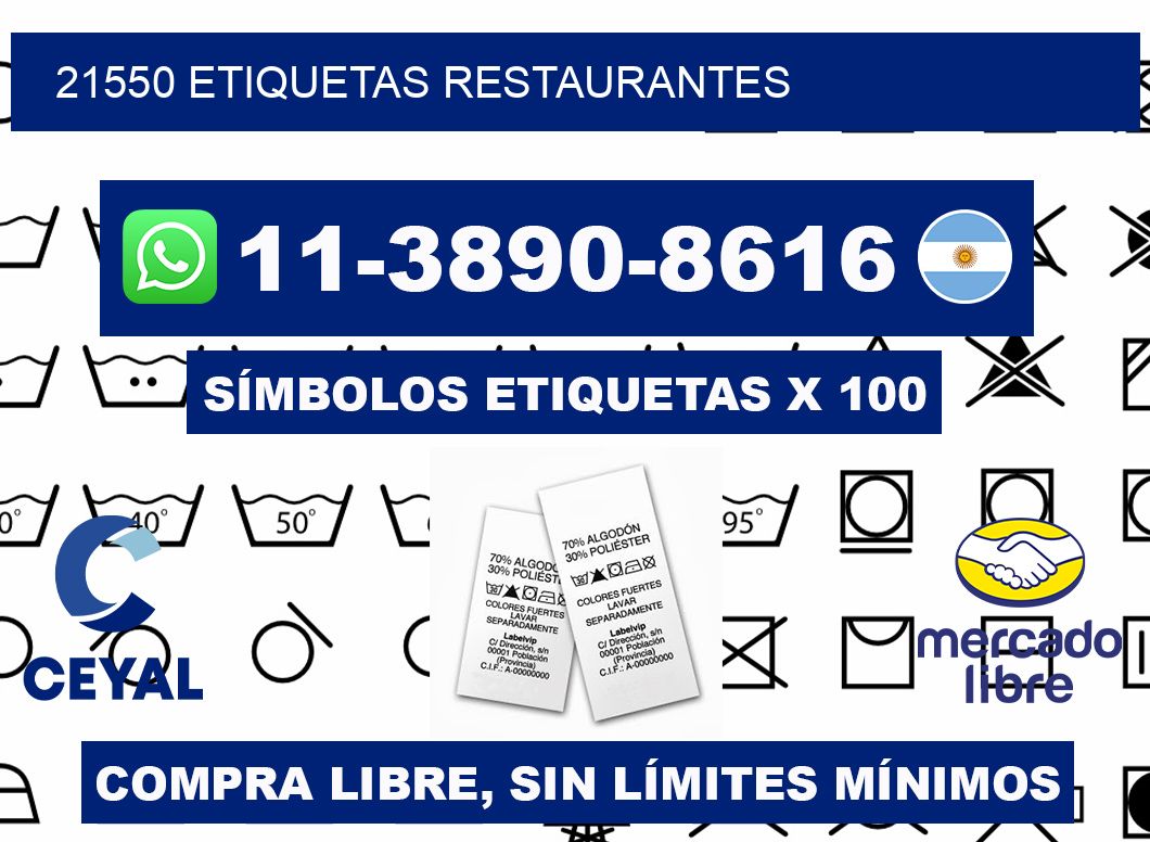 21550 etiquetas restaurantes