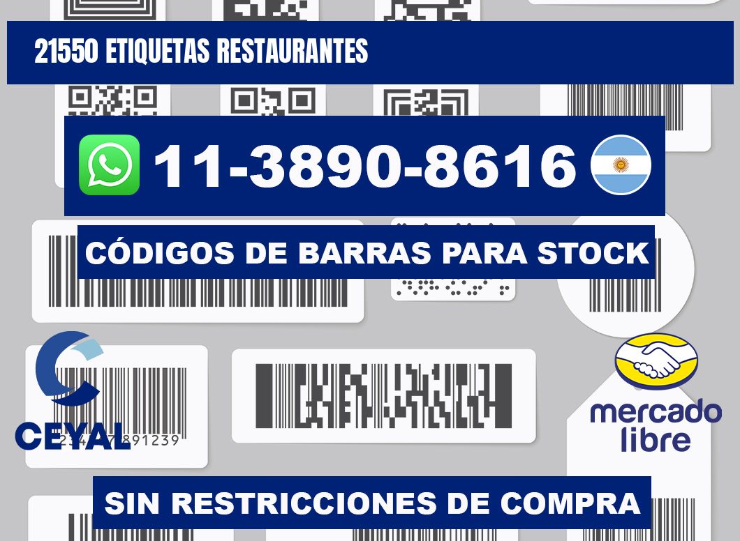 21550 etiquetas restaurantes