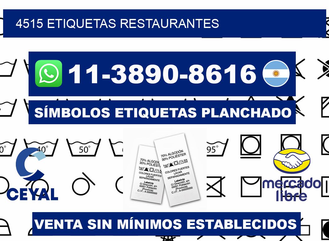 4515 etiquetas restaurantes