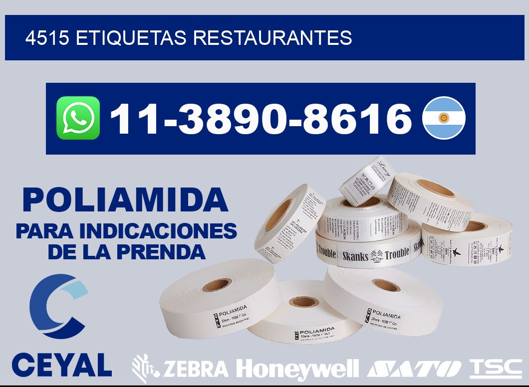 4515 etiquetas restaurantes