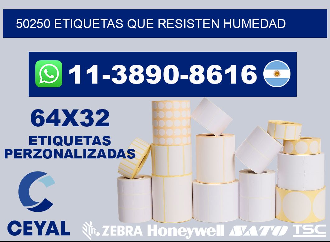 50250 etiquetas que resisten humedad