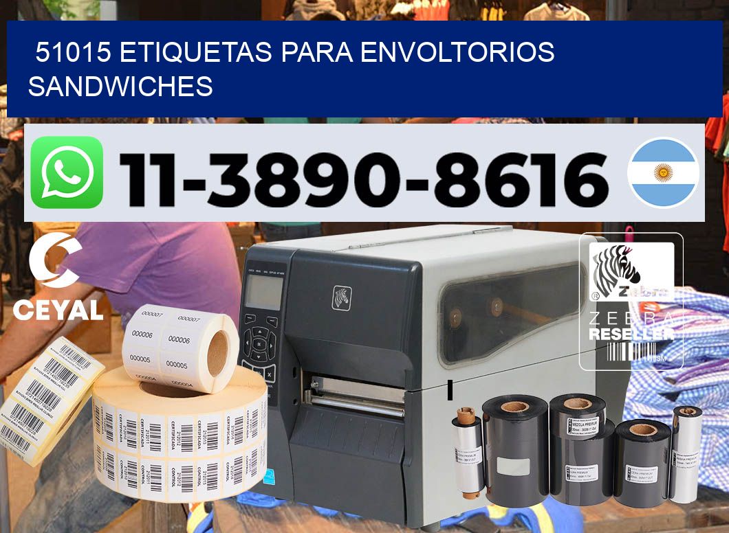 51015 etiquetas para envoltorios sandwiches