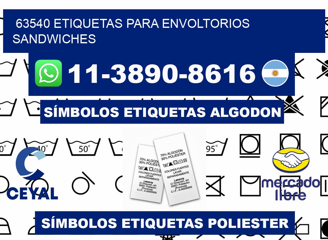 63540 etiquetas para envoltorios sandwiches