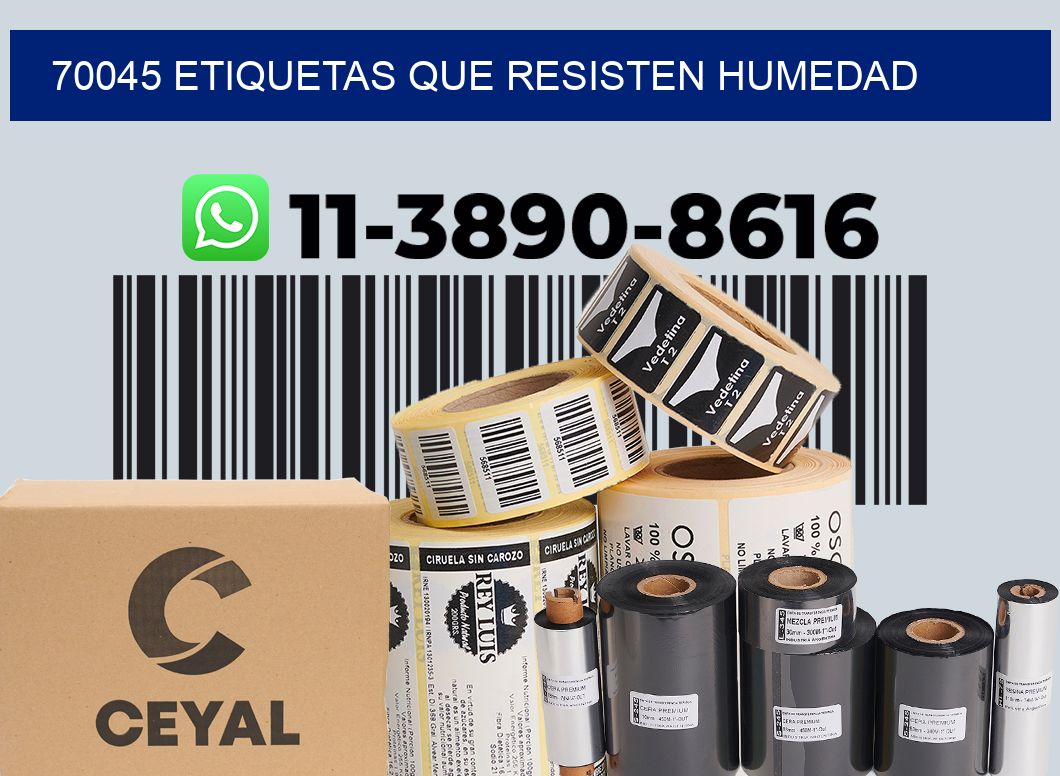 70045 etiquetas que resisten humedad