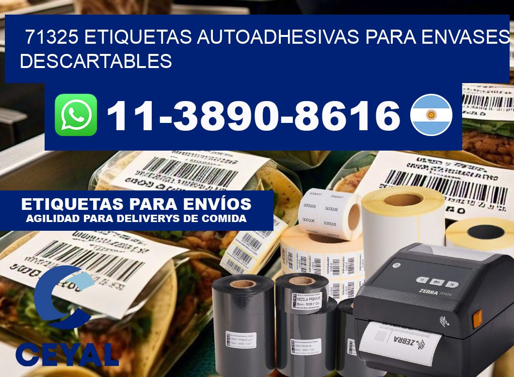 71325 etiquetas autoadhesivas para envases descartables