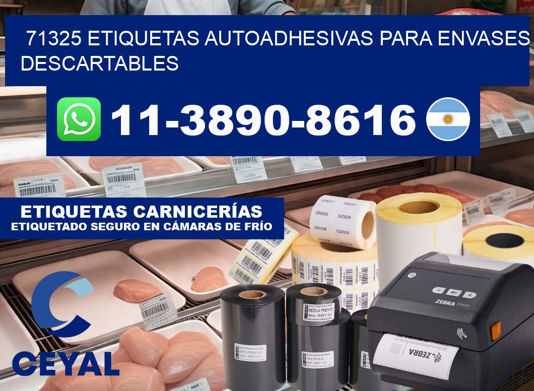 71325 etiquetas autoadhesivas para envases descartables
