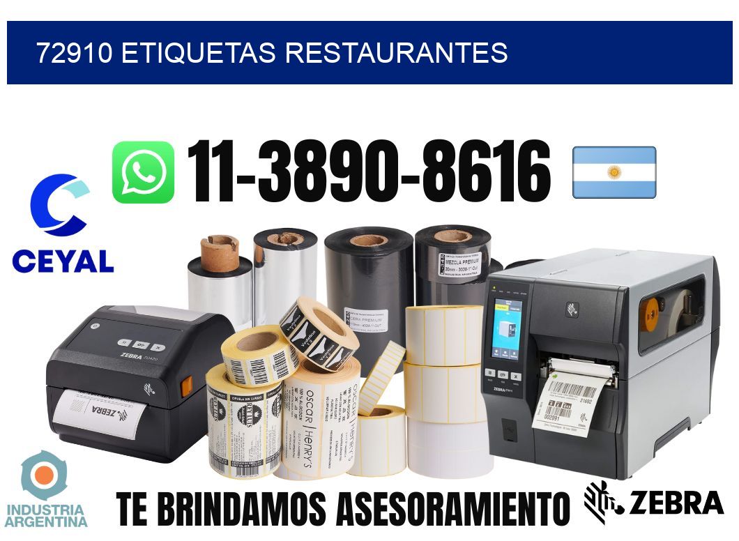 72910 etiquetas restaurantes