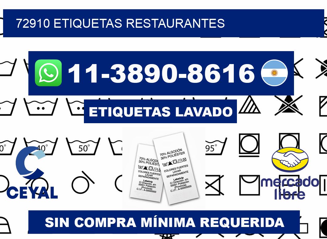 72910 etiquetas restaurantes