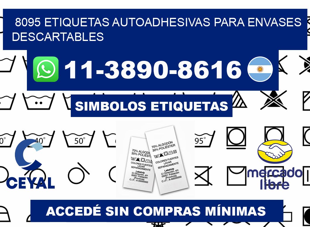 8095 etiquetas autoadhesivas para envases descartables