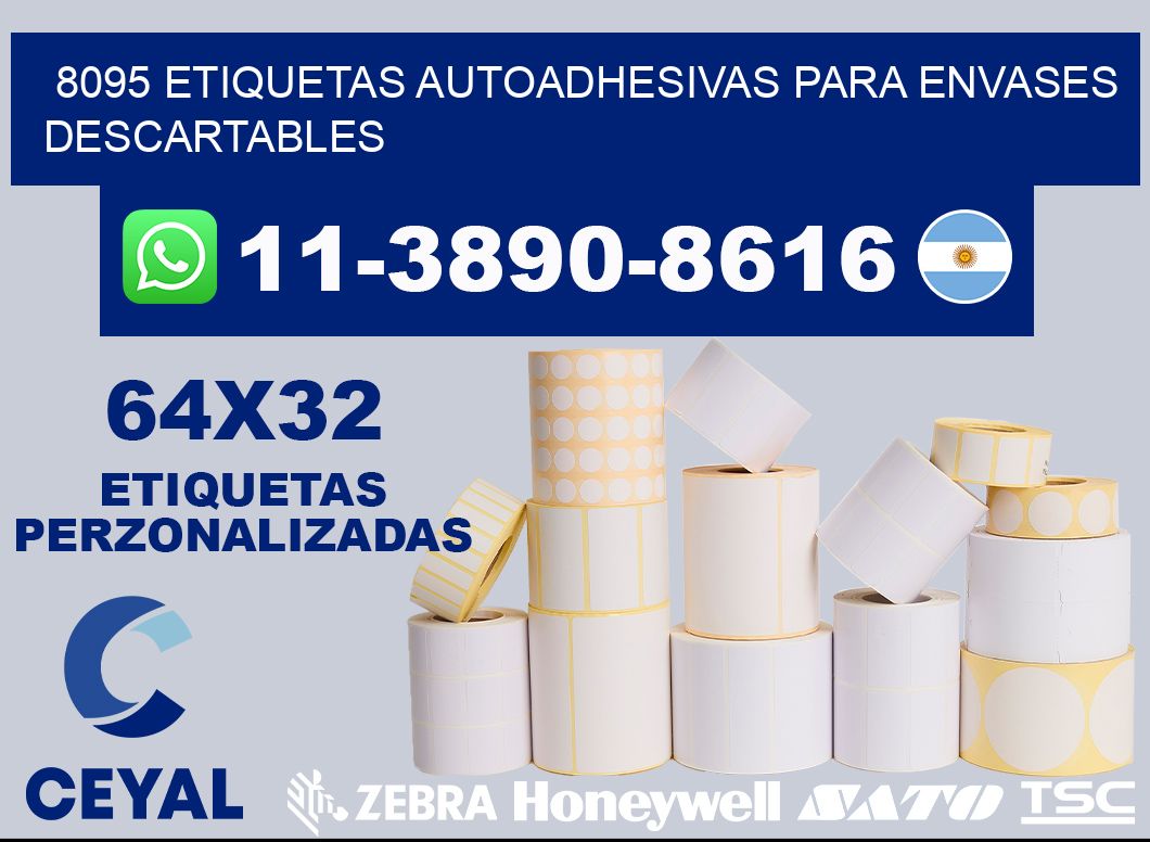8095 etiquetas autoadhesivas para envases descartables
