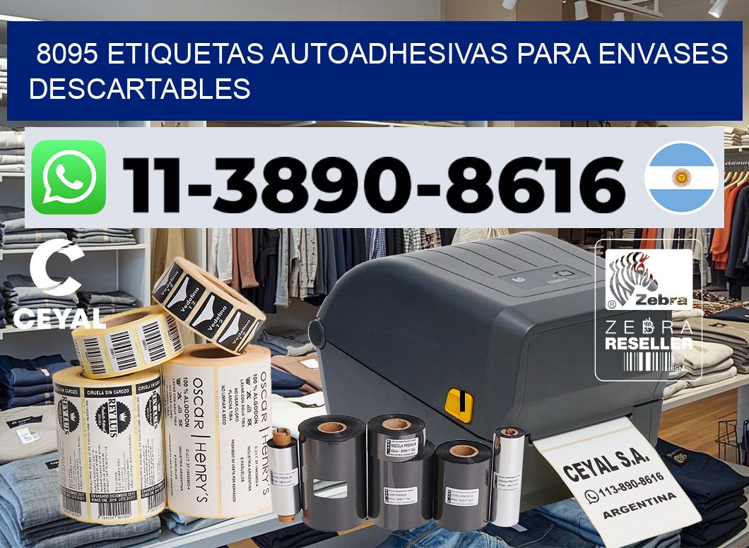 8095 etiquetas autoadhesivas para envases descartables