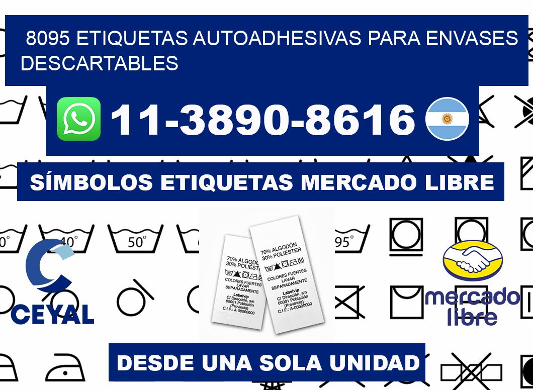 8095 etiquetas autoadhesivas para envases descartables