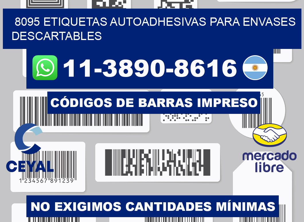 8095 etiquetas autoadhesivas para envases descartables