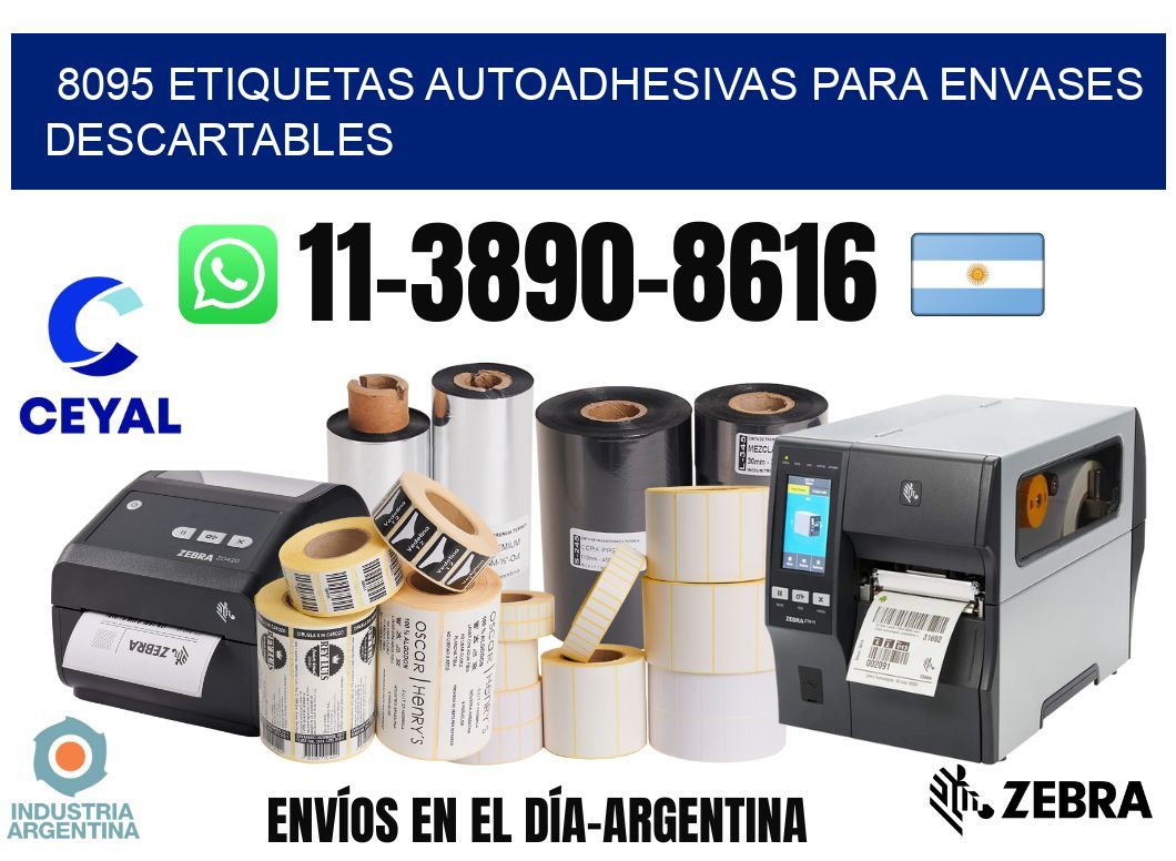 8095 etiquetas autoadhesivas para envases descartables
