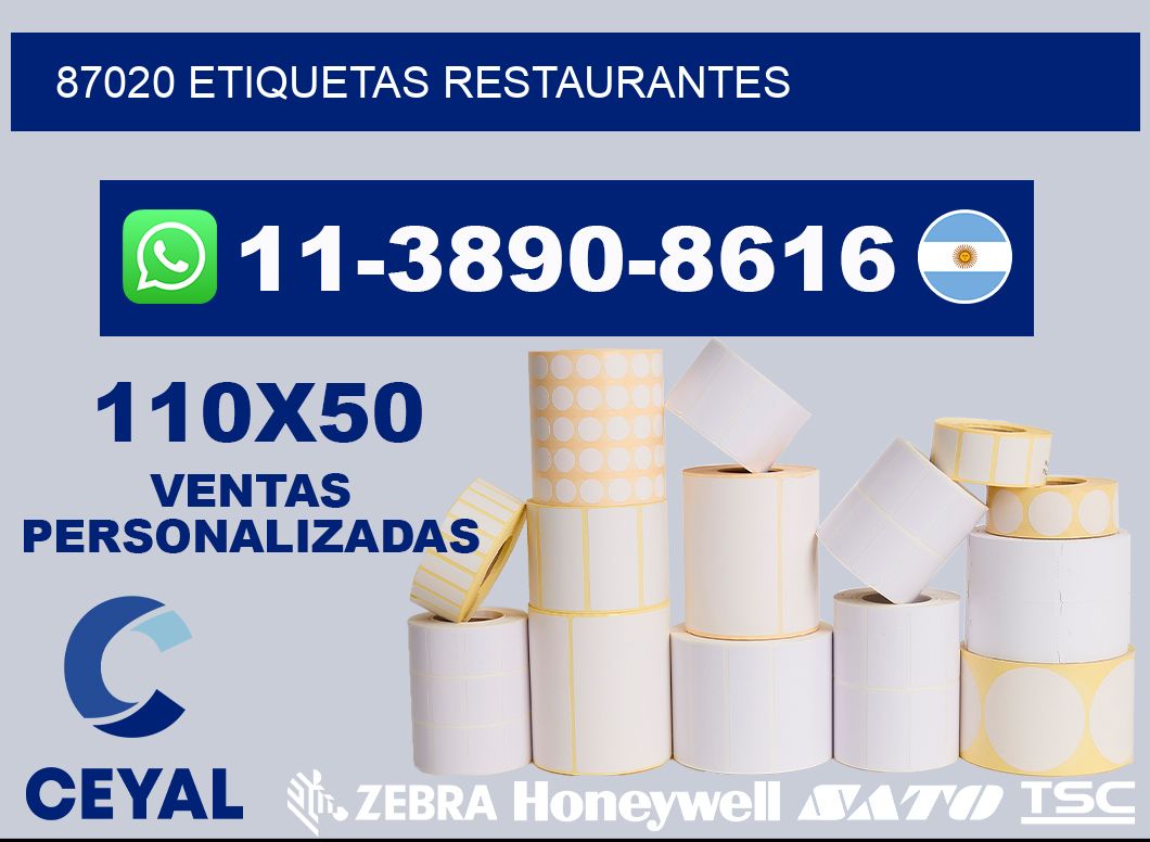 87020 etiquetas restaurantes
