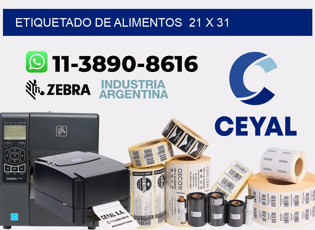 Etiquetado de alimentos 21 x 31