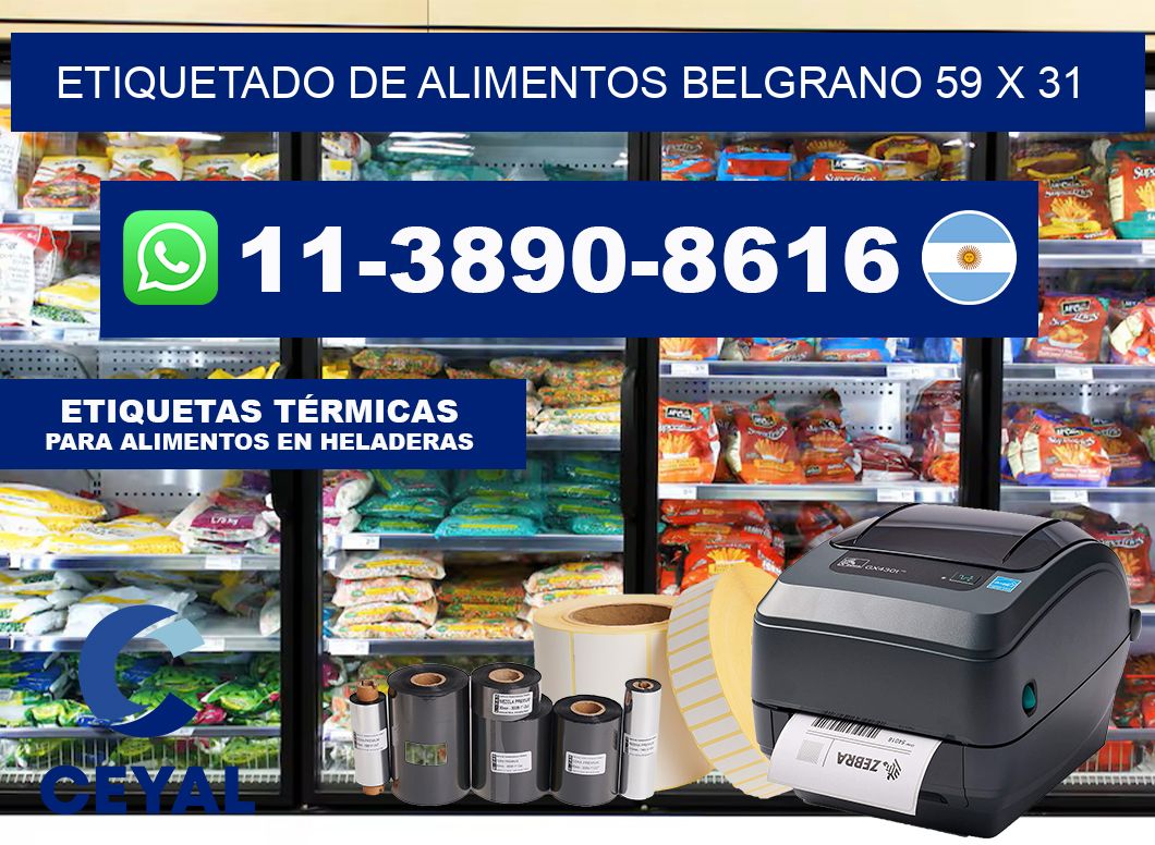 Etiquetado de alimentos belgrano 59 x 31