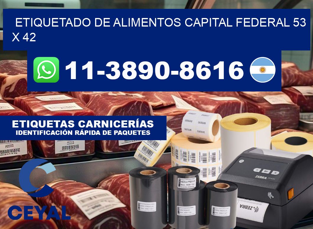 Etiquetado de alimentos capital federal 53 x 42
