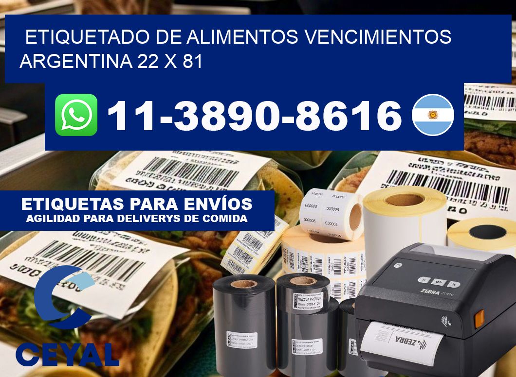 Etiquetado de alimentos vencimientos Argentina 22 x 81