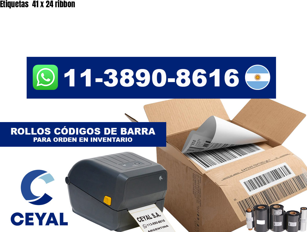 Etiquetas  41 x 24 ribbon