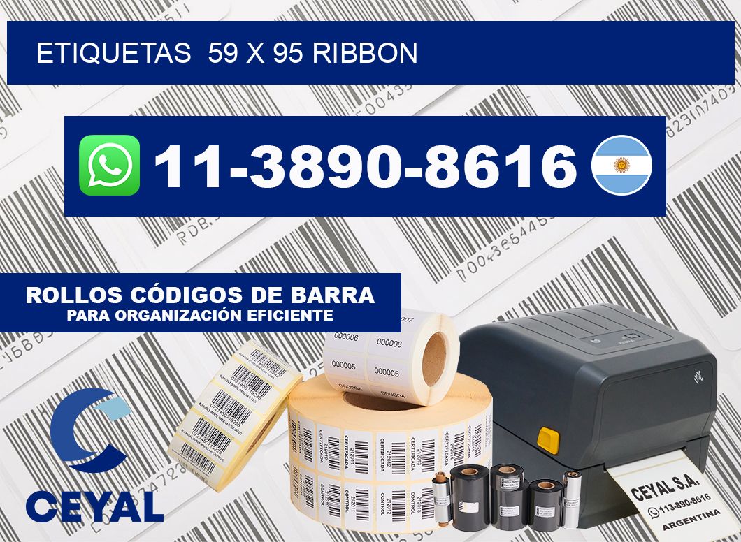 Etiquetas  59 x 95 ribbon
