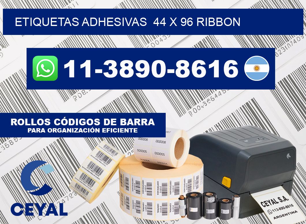 Etiquetas adhesivas  44 x 96 ribbon