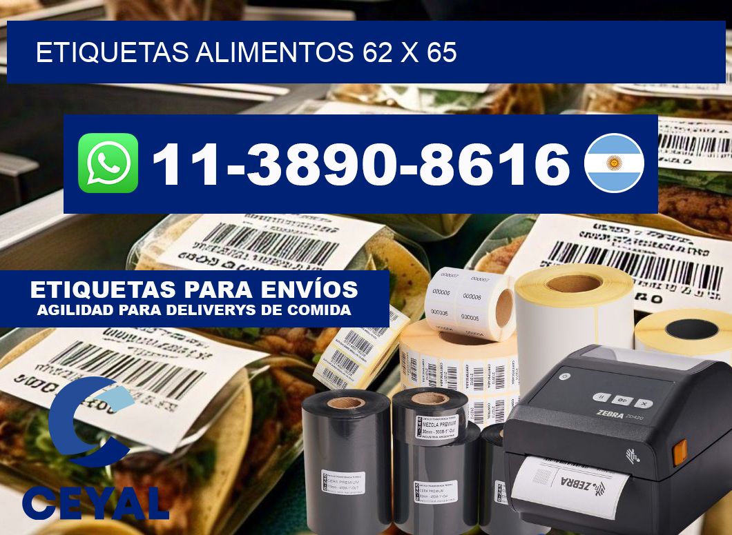 Etiquetas alimentos 62 x 65