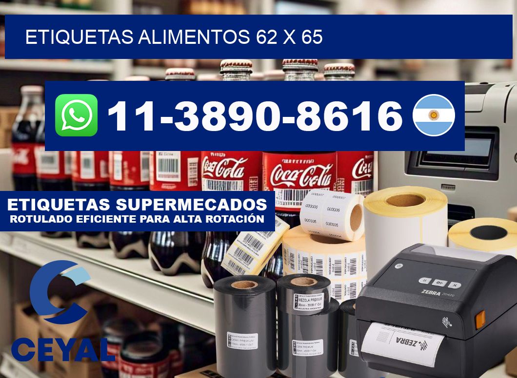 Etiquetas alimentos 62 x 65