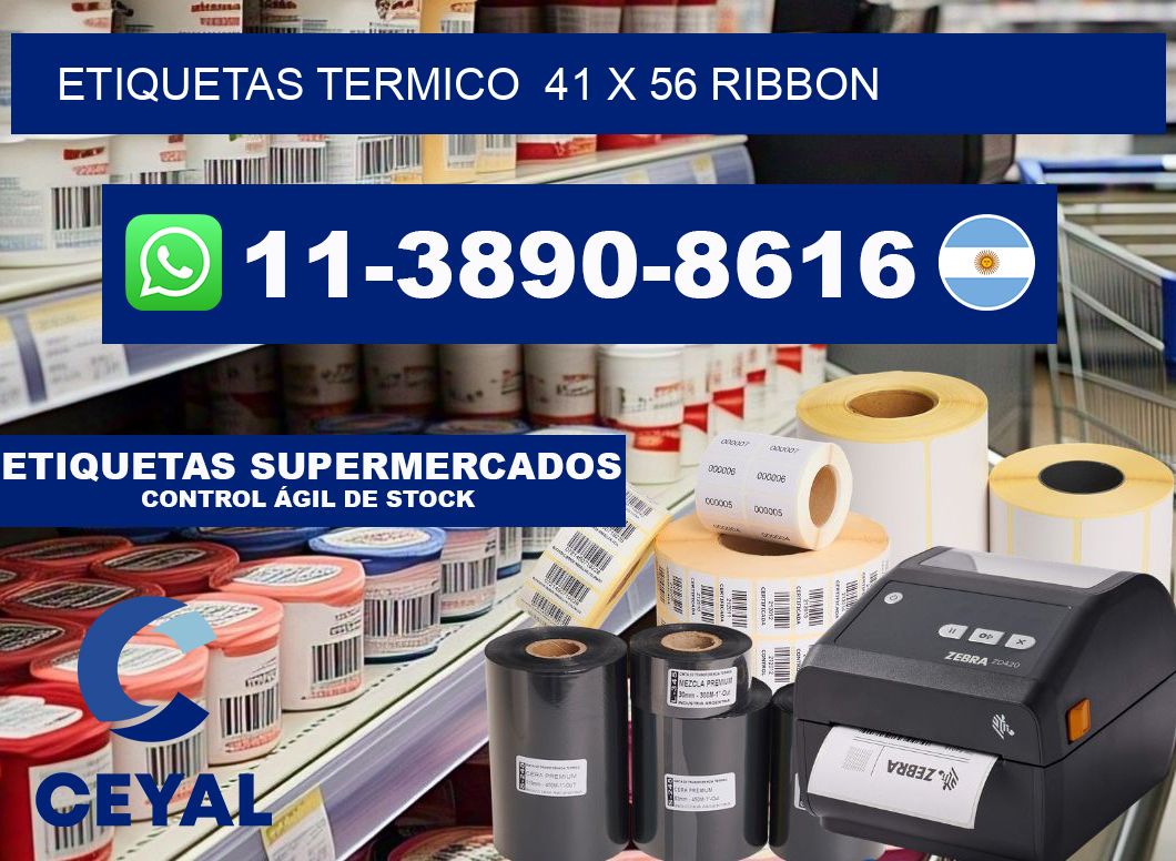 Etiquetas termico  41 x 56 ribbon
