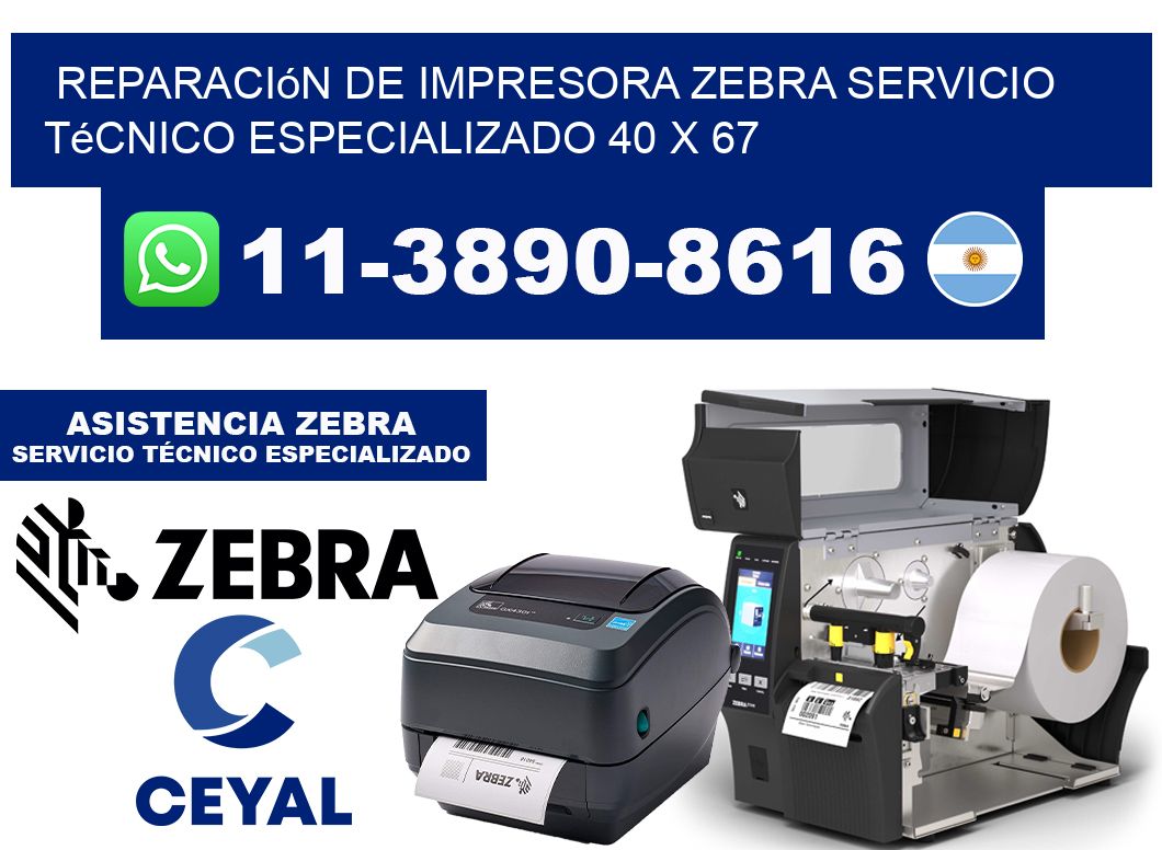 Reparación de Impresora Zebra Servicio Técnico Especializado 40 x 67