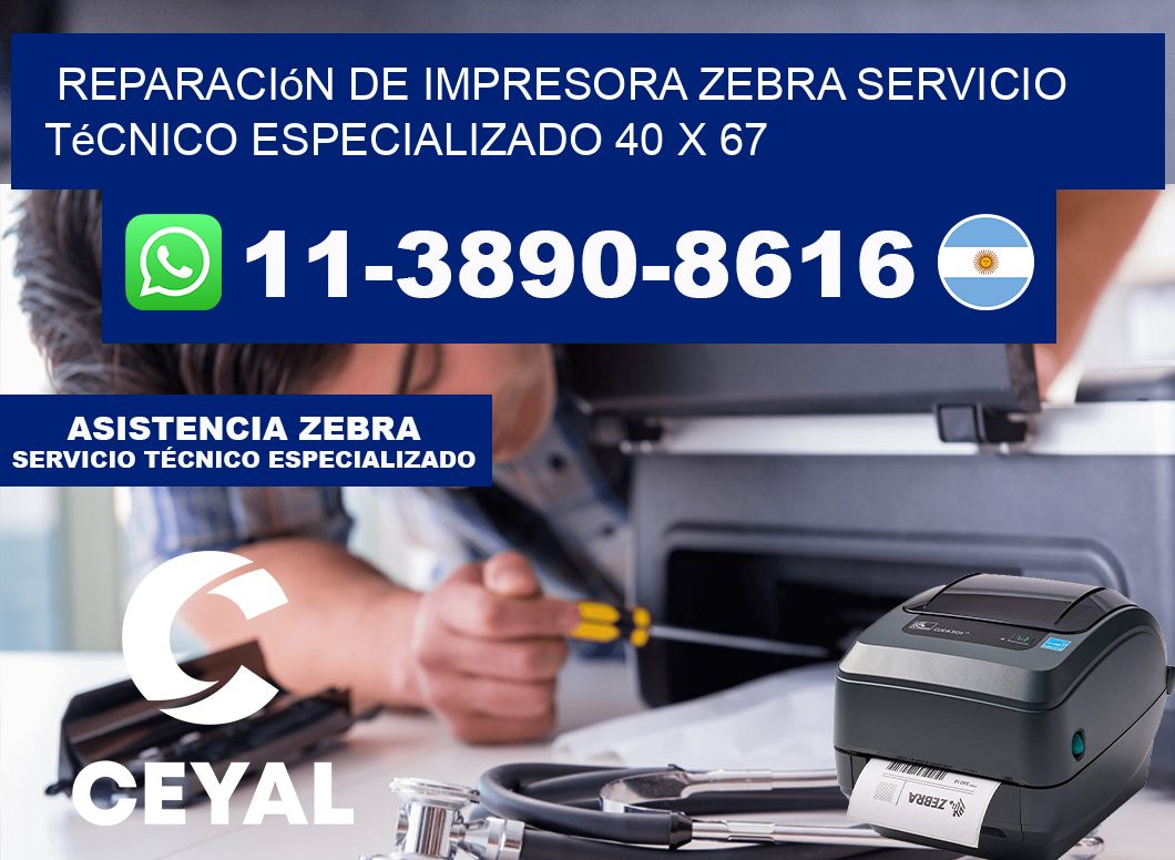 Reparación de Impresora Zebra Servicio Técnico Especializado 40 x 67