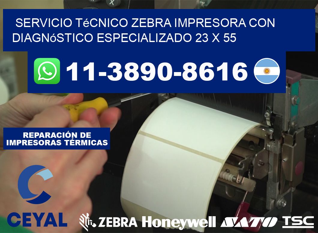Servicio Técnico Zebra Impresora con Diagnóstico Especializado 23 x 55