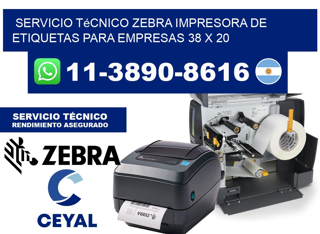 Servicio Técnico Zebra Impresora de Etiquetas para Empresas 38 x 20