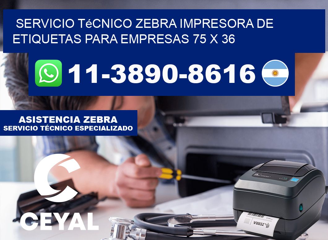 Servicio Técnico Zebra Impresora de Etiquetas para Empresas 75 x 36