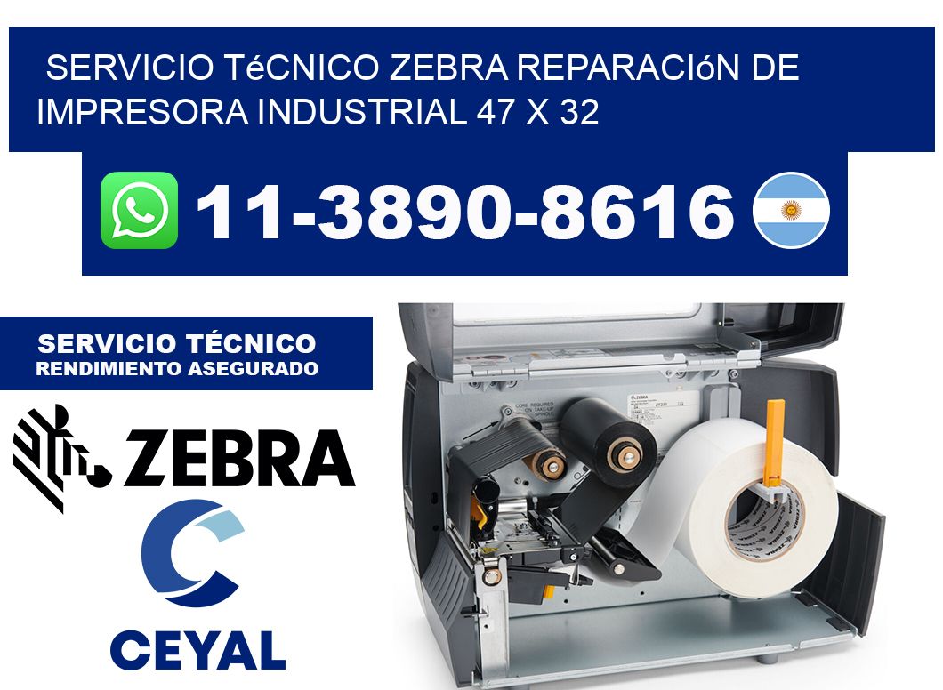Servicio Técnico Zebra Reparación de Impresora Industrial 47 x 32