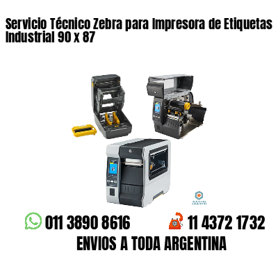 Servicio Técnico Zebra para Impresora de Etiquetas Industrial 90 x 87