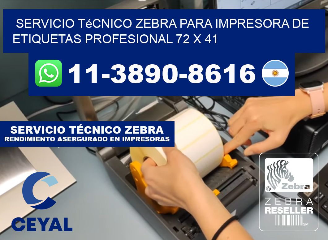 Servicio Técnico Zebra para Impresora de Etiquetas Profesional 72 x 41