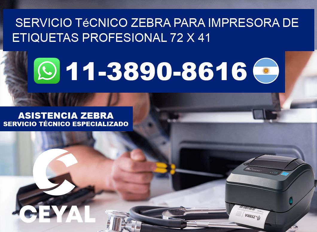 Servicio Técnico Zebra para Impresora de Etiquetas Profesional 72 x 41