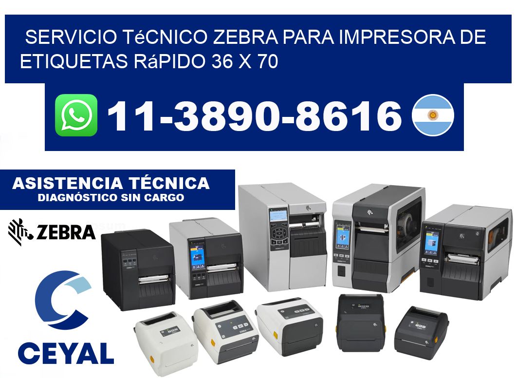 Servicio Técnico Zebra para Impresora de Etiquetas Rápido 36 x 70