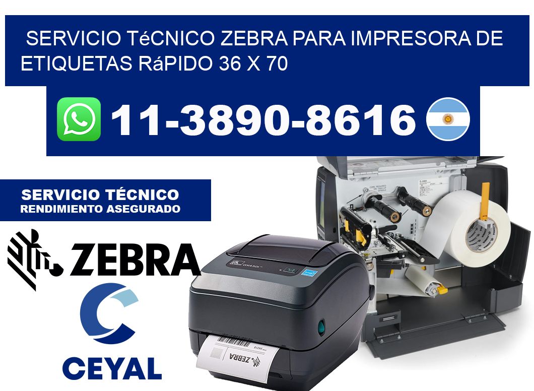 Servicio Técnico Zebra para Impresora de Etiquetas Rápido 36 x 70