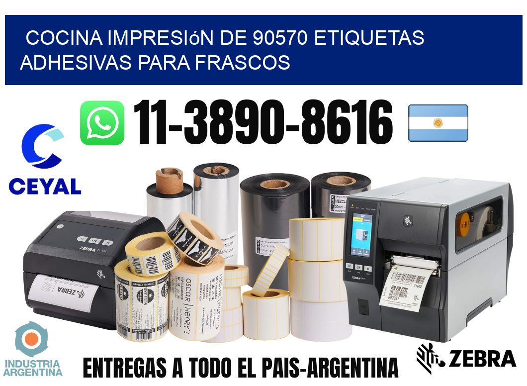cocina impresión de 90570 etiquetas adhesivas para frascos