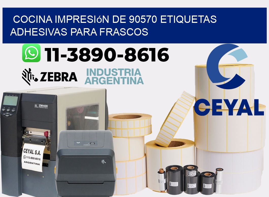 cocina impresión de 90570 etiquetas adhesivas para frascos