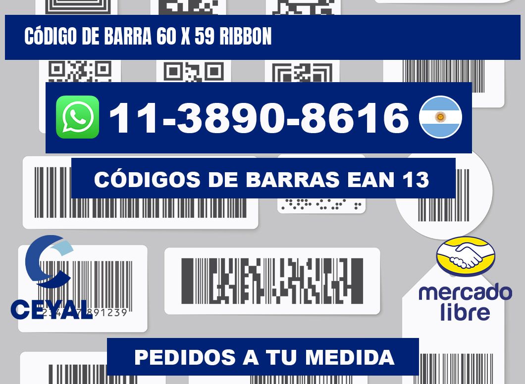 código de barra 60 x 59 ribbon