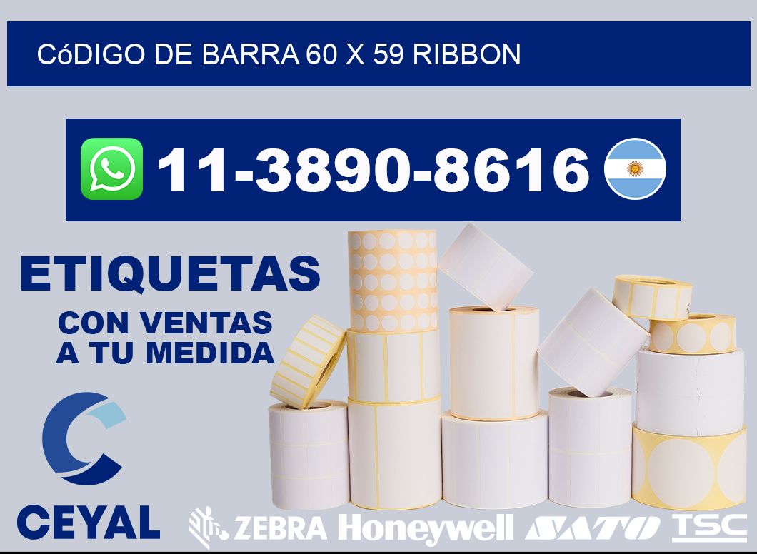 código de barra 60 x 59 ribbon
