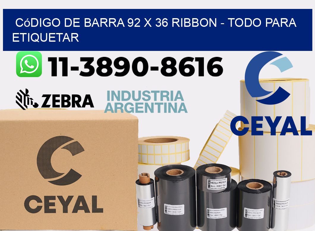 código de barra 92 x 36 ribbon – Todo para Etiquetar