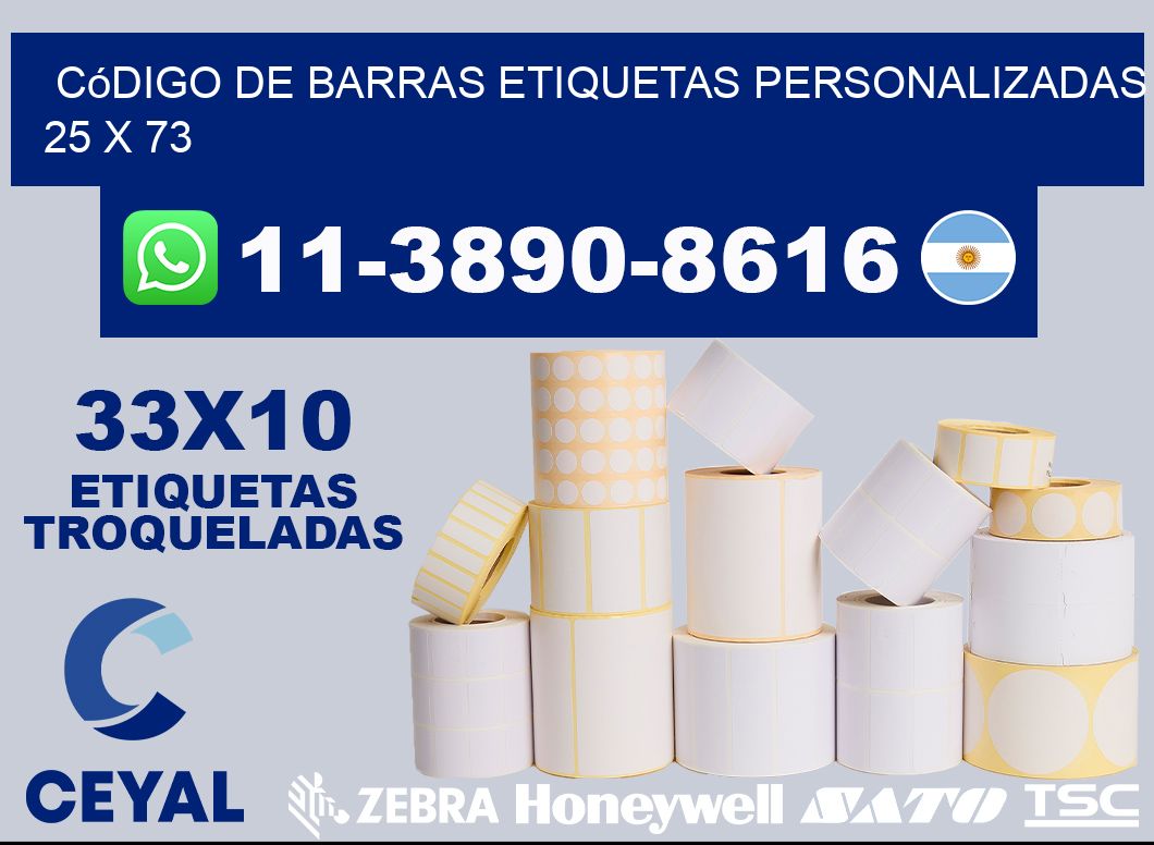 código de barras etiquetas personalizadas 25 x 73