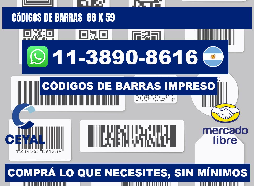 códigos de barras 88 x 59