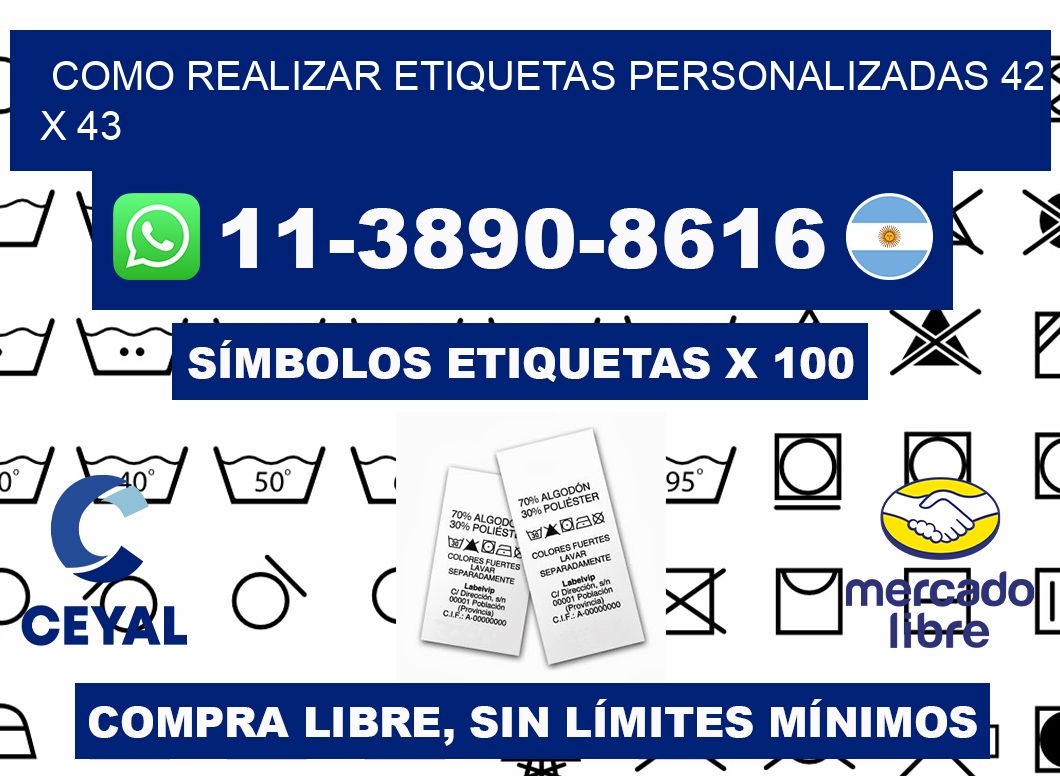 como realizar etiquetas personalizadas 42 x 43